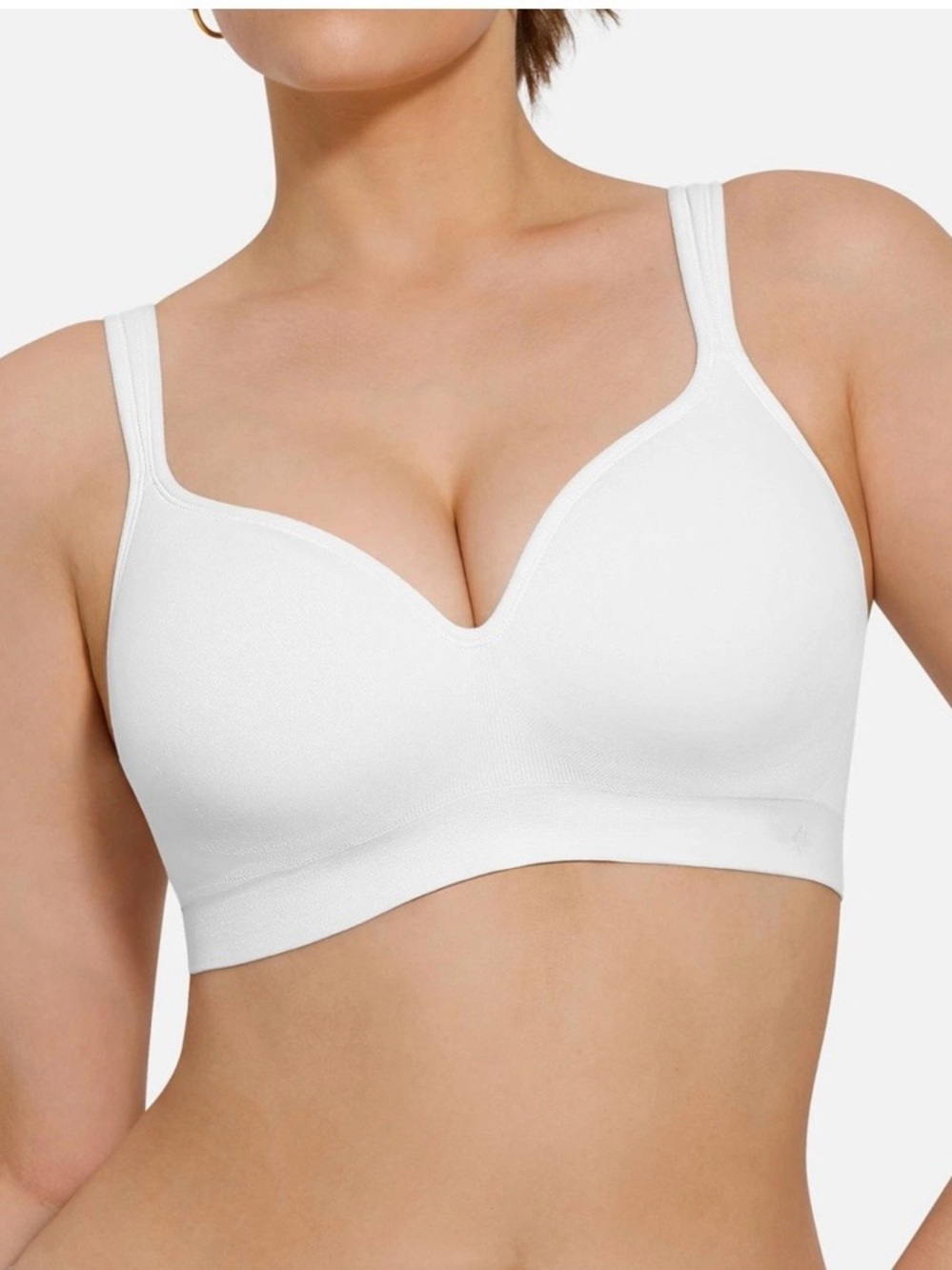 Popilush Seamless Wireless Support Bra White XXL NWOT